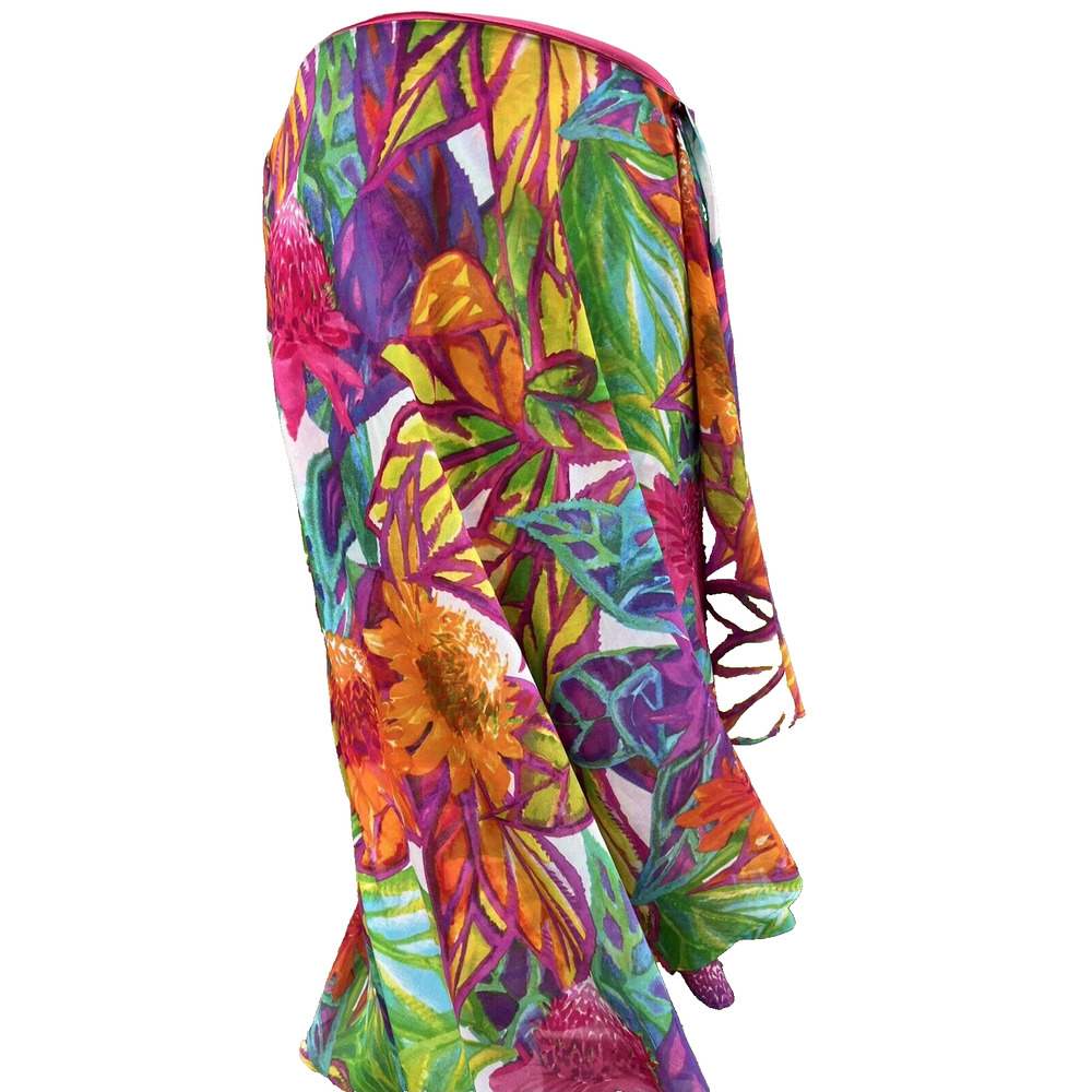 Ralph Lauren flower women skirt flare size 10 multicolored A000279 - Picture 3 of 8